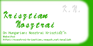 krisztian nosztrai business card